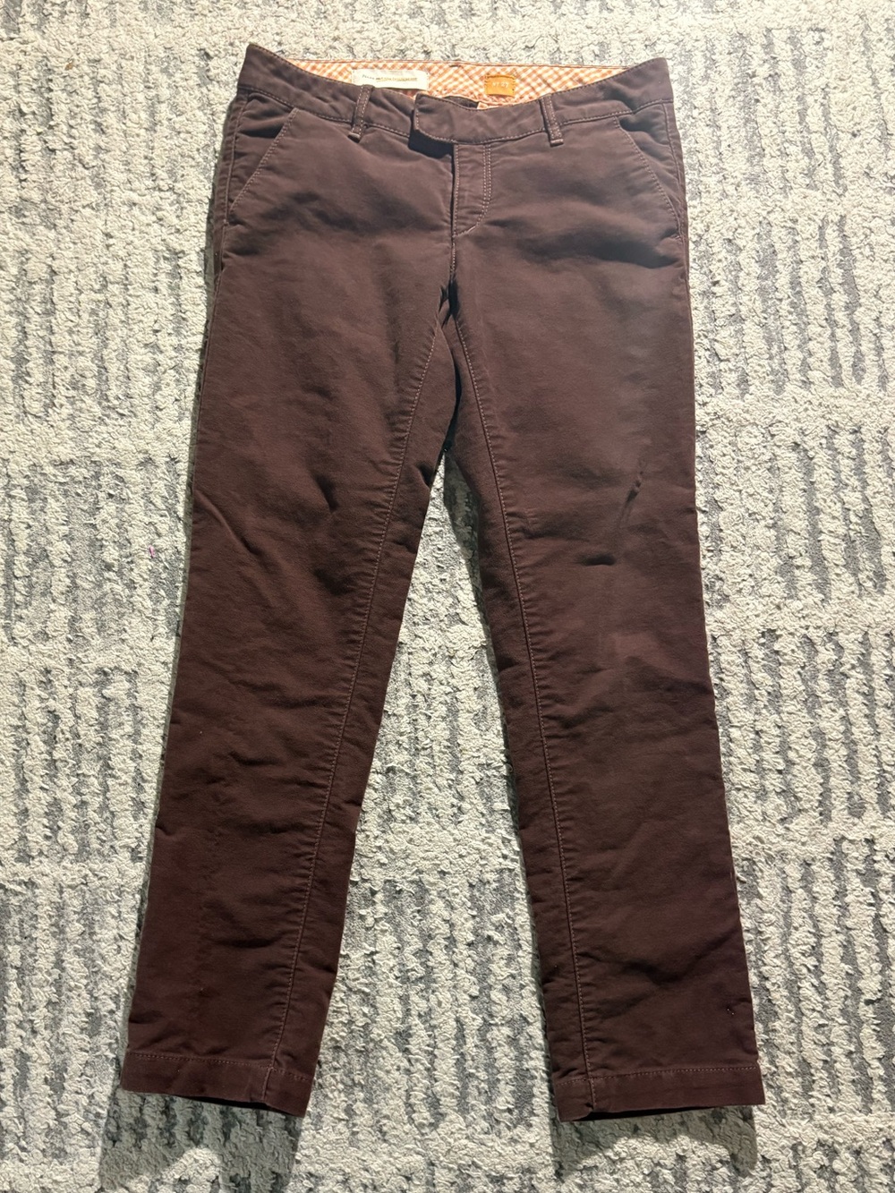 Anthropologie pilcro and the letterpress brown straight leg pant trouser size 27